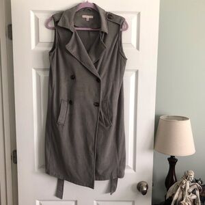 Sincerely Jules gray flux suede vest style dress in size M